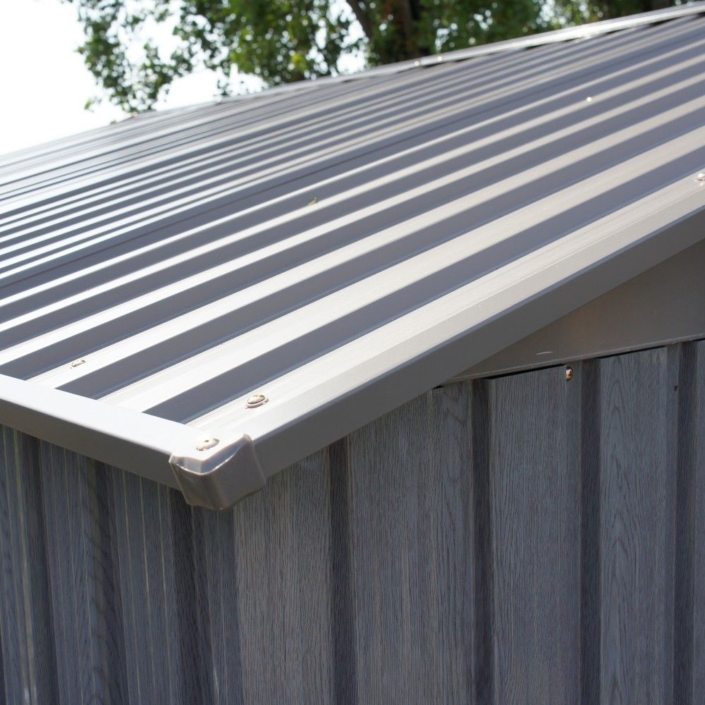 Abri De Jardin Métal Aspect Bois - 13,51 m² - 321 x 421 x 205 cm