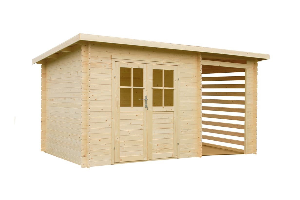 Abri de Jardin Bois KATYA – 4,44 + extension 3 m²