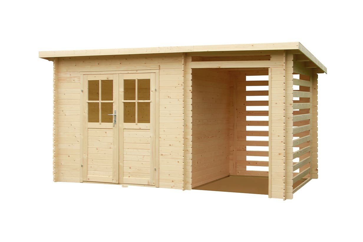 Abri de Jardin Bois KATYA – 4,44 + extension 3 m²