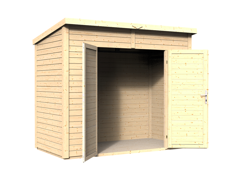Abri de jardin en bois - 2.8m² - 244 x 121cm