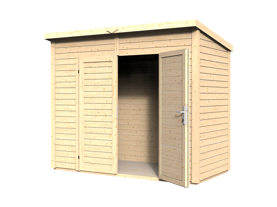 Abri de jardin en bois - 2.8m² - 244 x 121cm