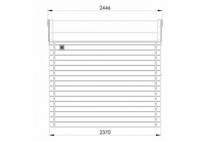 Abri de jardin NICO en bois traité - 2,8m² - 248x148cm