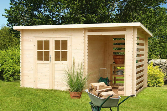 Abri de Jardin Bois KATYA – 4,44 + extension 3 m²